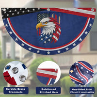 Fierce American Bald Eagle Patriotic Fan Flag Bold 4th of July USA Freedom