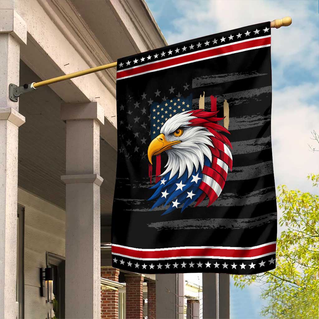 Fierce American Eagle Garden Flag Bold Patriotic 4th of July USA Freedom
