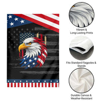 Fierce American Eagle Garden Flag Bold Patriotic 4th of July USA Freedom