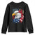 Fierce American Eagle Youth Sweatshirt Bold Patriotic 4th of July USA Freedom - Wonder Print Shop