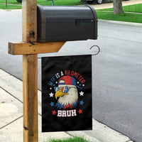 WTF Is A Kilometer Bruh Garden Flag Funny Patriotic American Bald Eagle TS02