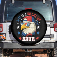 WTF Is A Kilometer Bruh Spare Tire Cover Funny Patriotic American Bald Eagle TS02