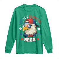 WTF Is A Kilometer Bruh Long Sleeve Shirt Funny Patriotic American Bald Eagle TS02