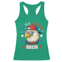WTF Is A Kilometer Bruh Racerback Tank Top Funny Patriotic American Bald Eagle TS02