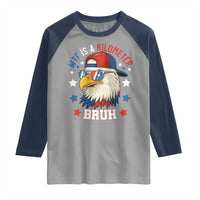 WTF Is A Kilometer Bruh Raglan Shirt Funny Patriotic American Bald Eagle TS02