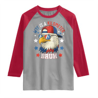 WTF Is A Kilometer Bruh Raglan Shirt Funny Patriotic American Bald Eagle TS02