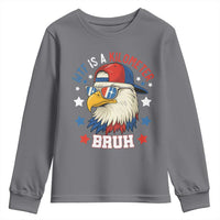 WTF Is A Kilometer Bruh Youth Sweatshirt Funny Patriotic American Bald Eagle TS02