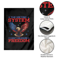 The Metric System Can't Measure Freedom Garden Flag Funny Patriotic Eagle 4th of July USA Flag - Wonder Print Shop