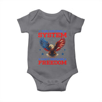 The Metric System Can't Measure Freedom Baby Onesie Funny Patriotic Eagle 4th of July USA Flag - Wonder Print Shop