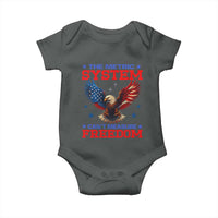The Metric System Can't Measure Freedom Baby Onesie Funny Patriotic Eagle 4th of July USA Flag - Wonder Print Shop