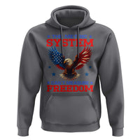 The Metric System Can't Measure Freedom Hoodie Funny Patriotic Eagle 4th of July USA Flag - Wonder Print Shop