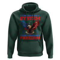 The Metric System Can't Measure Freedom Hoodie Funny Patriotic Eagle 4th of July USA Flag - Wonder Print Shop
