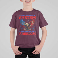 The Metric System Can't Measure Freedom T Shirt For Kid Funny Patriotic Eagle 4th of July USA Flag - Wonder Print Shop