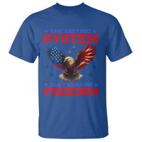 The Metric System Can't Measure Freedom T Shirt Funny Patriotic Eagle 4th of July USA Flag - Wonder Print Shop