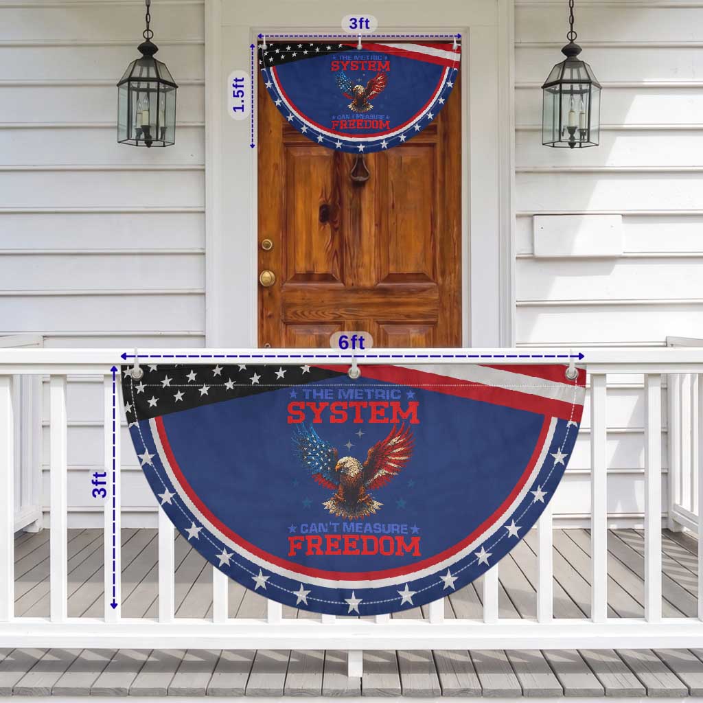 The Metric System Can't Measure Freedom Patriotic Fan Flag Funny Eagle 4th of July USA Flag