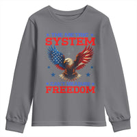 The Metric System Can't Measure Freedom Youth Sweatshirt Funny Patriotic Eagle 4th of July USA Flag - Wonder Print Shop