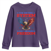 The Metric System Can't Measure Freedom Youth Sweatshirt Funny Patriotic Eagle 4th of July USA Flag - Wonder Print Shop