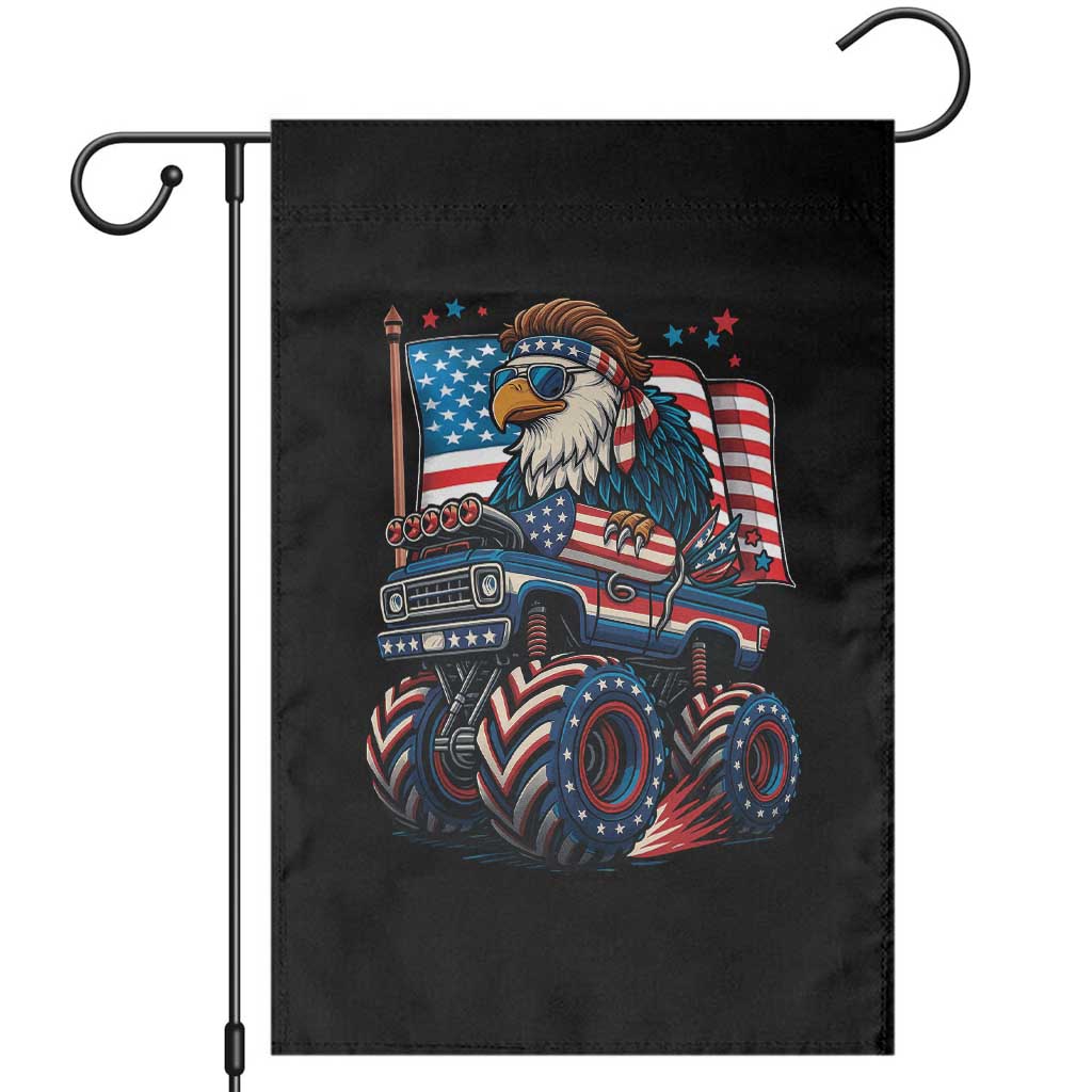 Patriotic Eagle Driving Monster Truck Garden Flag 4th of July USA Flag Freedom - Wonder Print Shop
