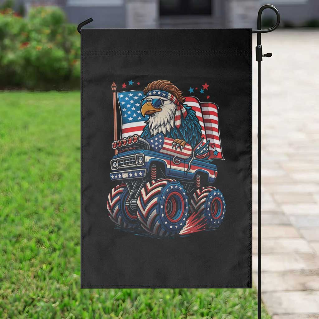 Patriotic Eagle Driving Monster Truck Garden Flag 4th of July USA Flag Freedom - Wonder Print Shop