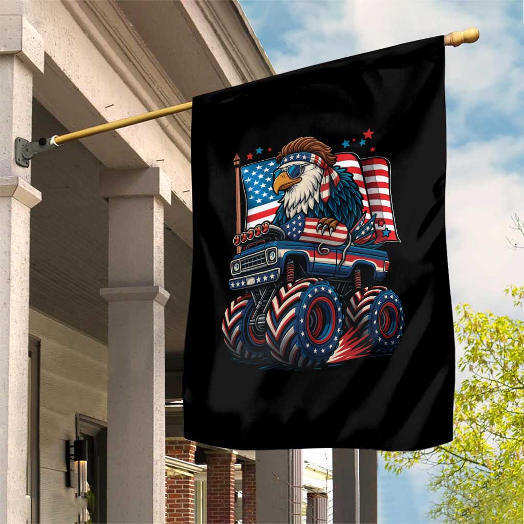 Patriotic Eagle Driving Monster Truck Garden Flag 4th of July USA Flag Freedom - Wonder Print Shop