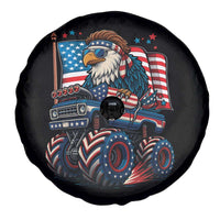 Patriotic Eagle Driving Monster Truck Spare Tire Cover 4th of July USA Flag Freedom - Wonder Print Shop