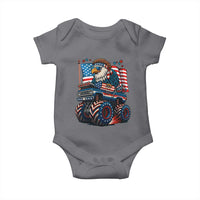 Patriotic Eagle Driving Monster Truck Baby Onesie 4th of July USA Flag Freedom - Wonder Print Shop