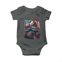 Patriotic Eagle Driving Monster Truck Baby Onesie 4th of July USA Flag Freedom - Wonder Print Shop