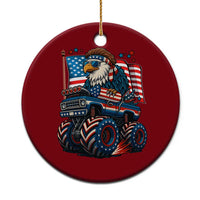 Patriotic Eagle Driving Monster Truck Ceramic Ornament 4th of July USA Flag Freedom - Wonder Print Shop