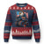 Patriotic Eagle Driving Monster Truck Ugly Christmas Sweater 4th of July USA Flag Freedom - Wonder Print Shop