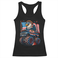 Patriotic Eagle Driving Monster Truck Racerback Tank Top 4th of July USA Flag Freedom - Wonder Print Shop