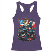 Patriotic Eagle Driving Monster Truck Racerback Tank Top 4th of July USA Flag Freedom - Wonder Print Shop
