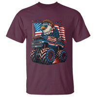 Patriotic Eagle Driving Monster Truck T Shirt 4th of July USA Flag Freedom - Wonder Print Shop
