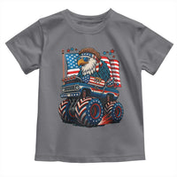 Patriotic Eagle Driving Monster Truck Toddler T Shirt 4th of July USA Flag Freedom - Wonder Print Shop