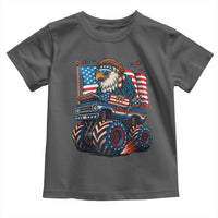 Patriotic Eagle Driving Monster Truck Toddler T Shirt 4th of July USA Flag Freedom - Wonder Print Shop