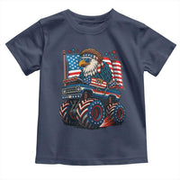 Patriotic Eagle Driving Monster Truck Toddler T Shirt 4th of July USA Flag Freedom - Wonder Print Shop