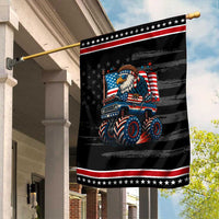 Patriotic Eagle Driving Monster Truck Garden Flag 4th of July USA Flag Freedom