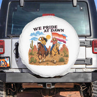 We Pride at Dawn Lesbian Cowgirl Spare Tire Cover Country Western Retro Graphic Pride Month