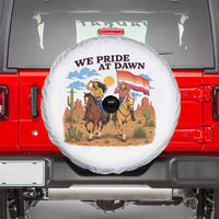 We Pride at Dawn Lesbian Cowgirl Spare Tire Cover Country Western Retro Graphic Pride Month