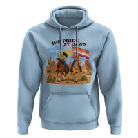We Pride at Dawn Lesbian Cowgirl Hoodie Country Western Retro Graphic Pride Month
