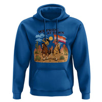 We Pride at Dawn Lesbian Cowgirl Hoodie Country Western Retro Graphic Pride Month