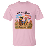 We Pride at Dawn Lesbian Cowgirl T Shirt Country Western Retro Graphic Pride Month