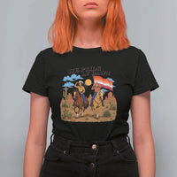 We Pride at Dawn Lesbian Cowgirl T Shirt For Women Country Western Retro Graphic Pride Month
