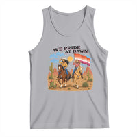 We Pride at Dawn Lesbian Cowgirl Tank Top Country Western Retro Graphic Pride Month