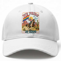 We Pride at Dawn Retro Rainbow Cowgirl Baseball Cap Pride Month Country Western Vibes