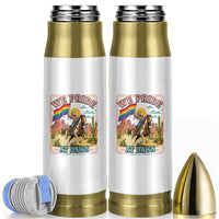 We Pride at Dawn Retro Rainbow Cowgirl Bullet Tumbler Pride Month Country Western Vibes