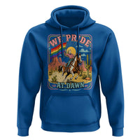 We Pride at Dawn Retro Rainbow Cowgirl Hoodie Pride Month Country Western Vibes