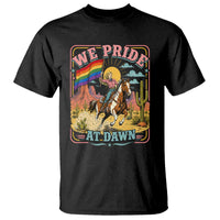 We Pride at Dawn Retro Rainbow Cowgirl T Shirt Pride Month Country Western Vibes