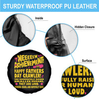 New Achievement Happy Fathers Day Crawler Spare Tire Cover Funny Gamer Dad LitRPG Gaming Milestone