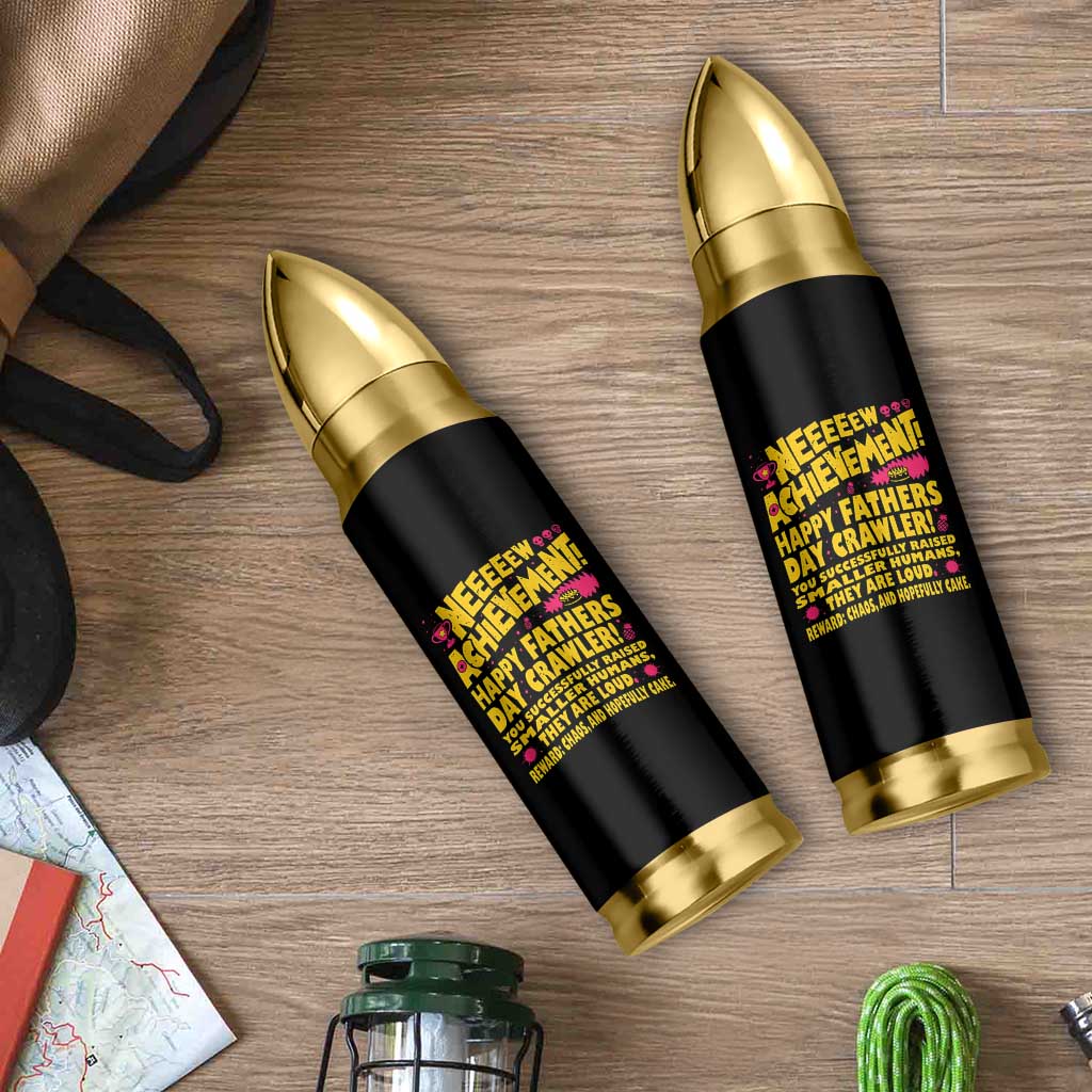New Achievement Happy Fathers Day Crawler Bullet Tumbler Funny Gamer Dad LitRPG Gaming Milestone