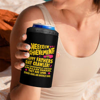 New Achievement Happy Fathers Day Crawler 4 in 1 Can Cooler Tumbler Funny Gamer Dad LitRPG Gaming Milestone